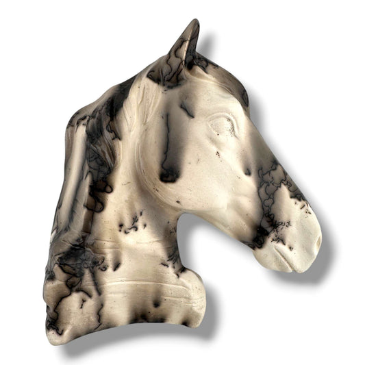 Horse Hair Horse Head Bust Sculpture by Luna