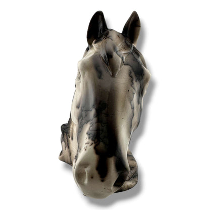 Horse Hair Horse Head Bust Sculpture by Luna