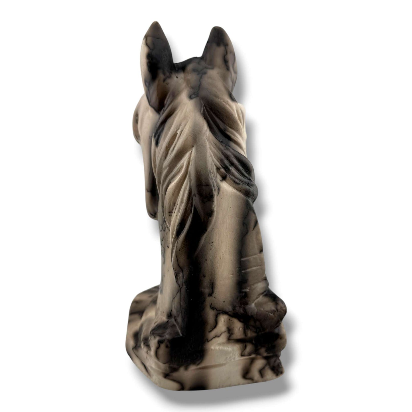 Horse Hair Horse Head Bust Sculpture by Luna