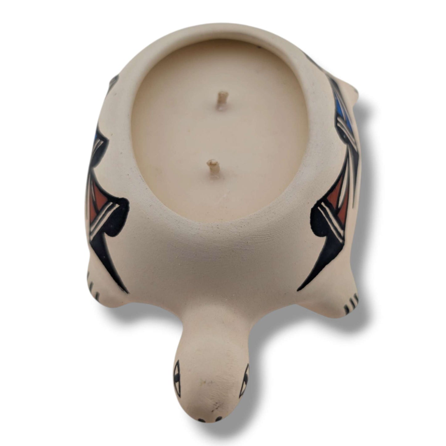 Acoma Turtle Pottery Candle by Mickey | Handcrafted Pueblo Art - SunWest Treasures