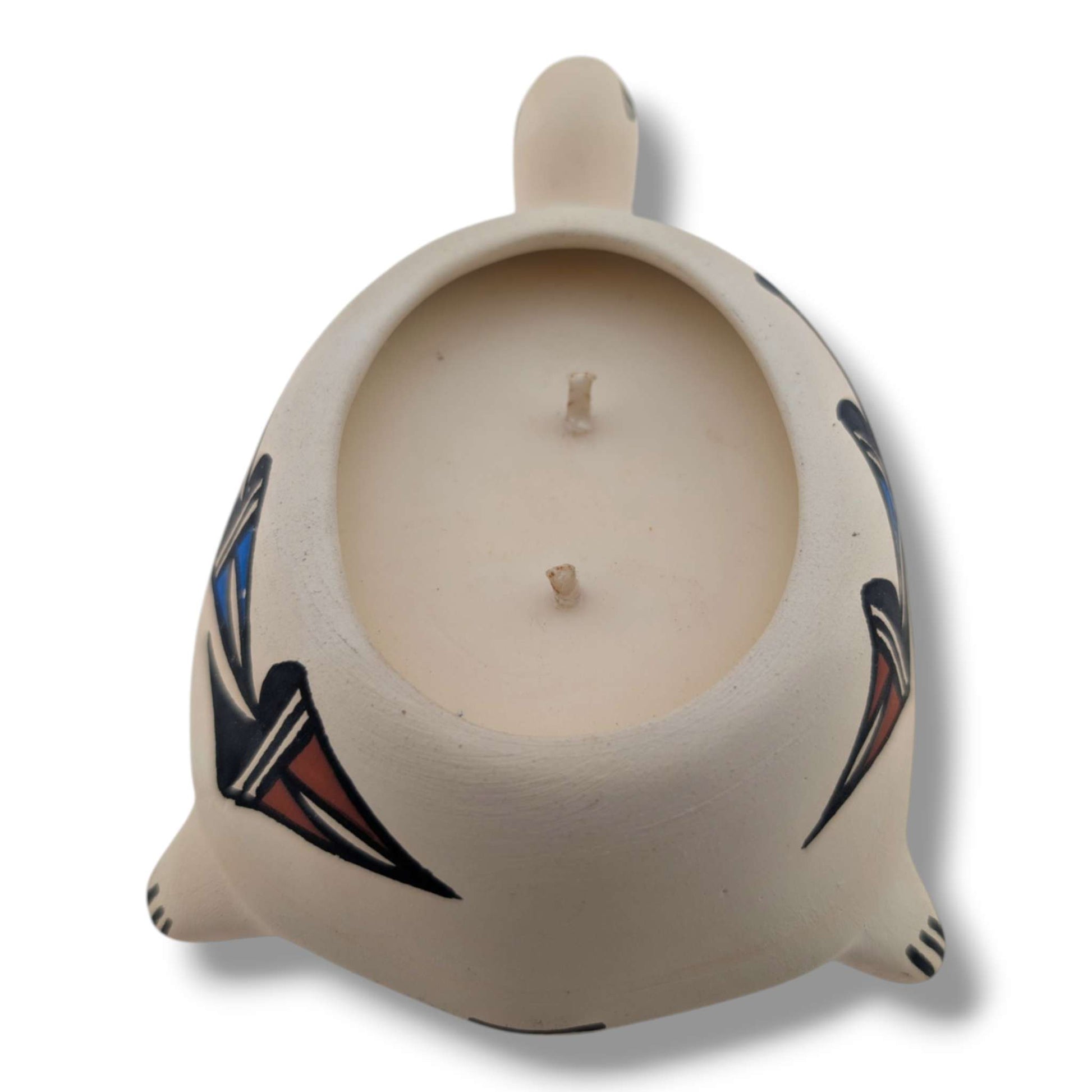 Acoma Turtle Pottery Candle by Mickey | Handcrafted Pueblo Art - SunWest Treasures