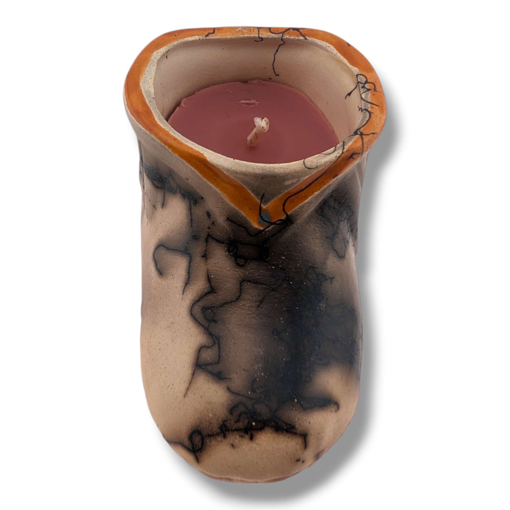 Horsehair Moccasin Pottery Candle by Luna | Handcrafted Southwest Art - SunWest Treasures