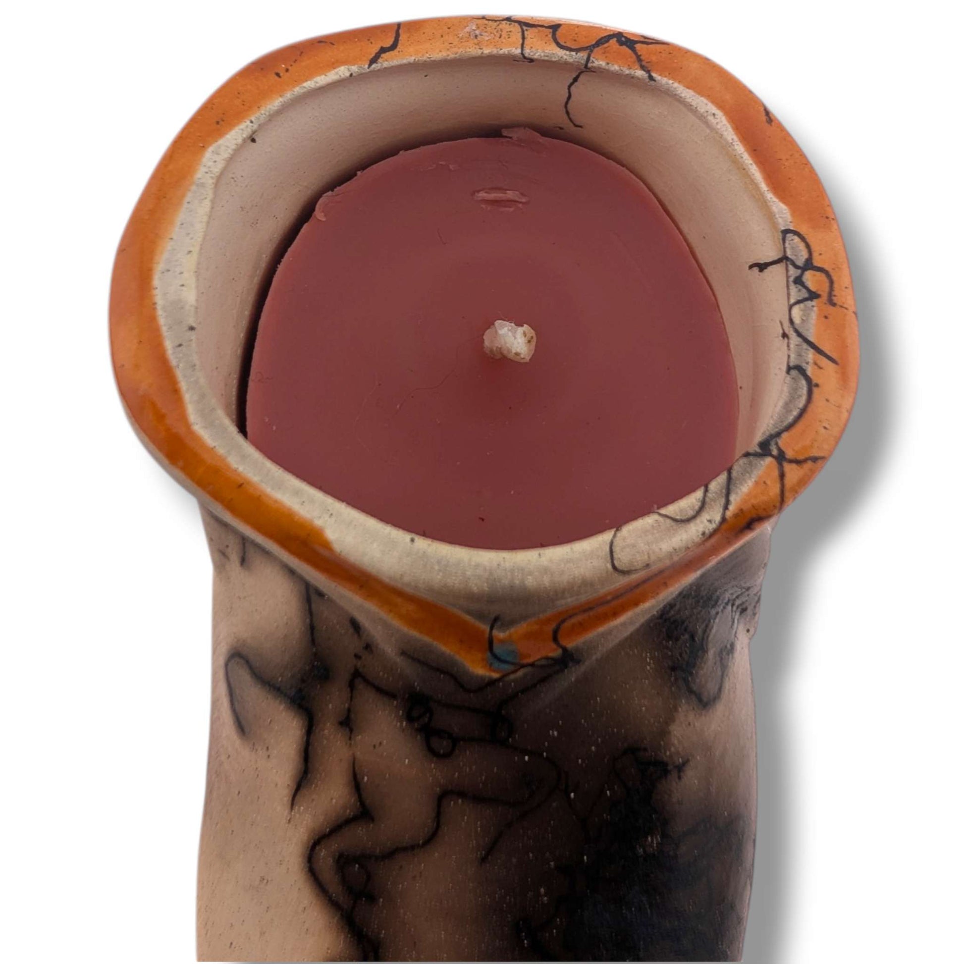 Horsehair Moccasin Pottery Candle by Luna | Handcrafted Southwest Art - SunWest Treasures