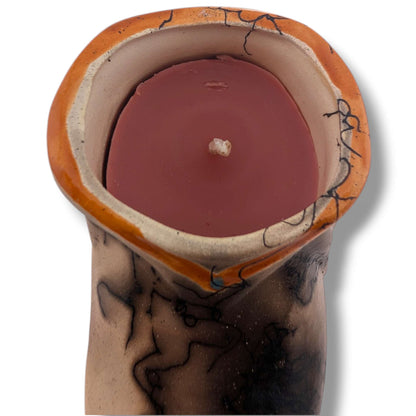 Horsehair Moccasin Pottery Candle by Luna | Handcrafted Southwest Art - SunWest Treasures