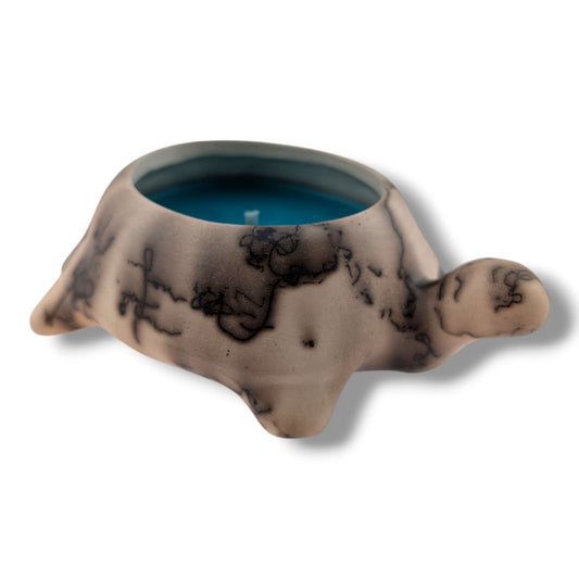 Horsehair Turtle Pottery Candle, Handcrafted by Luna - SunWest Treasures