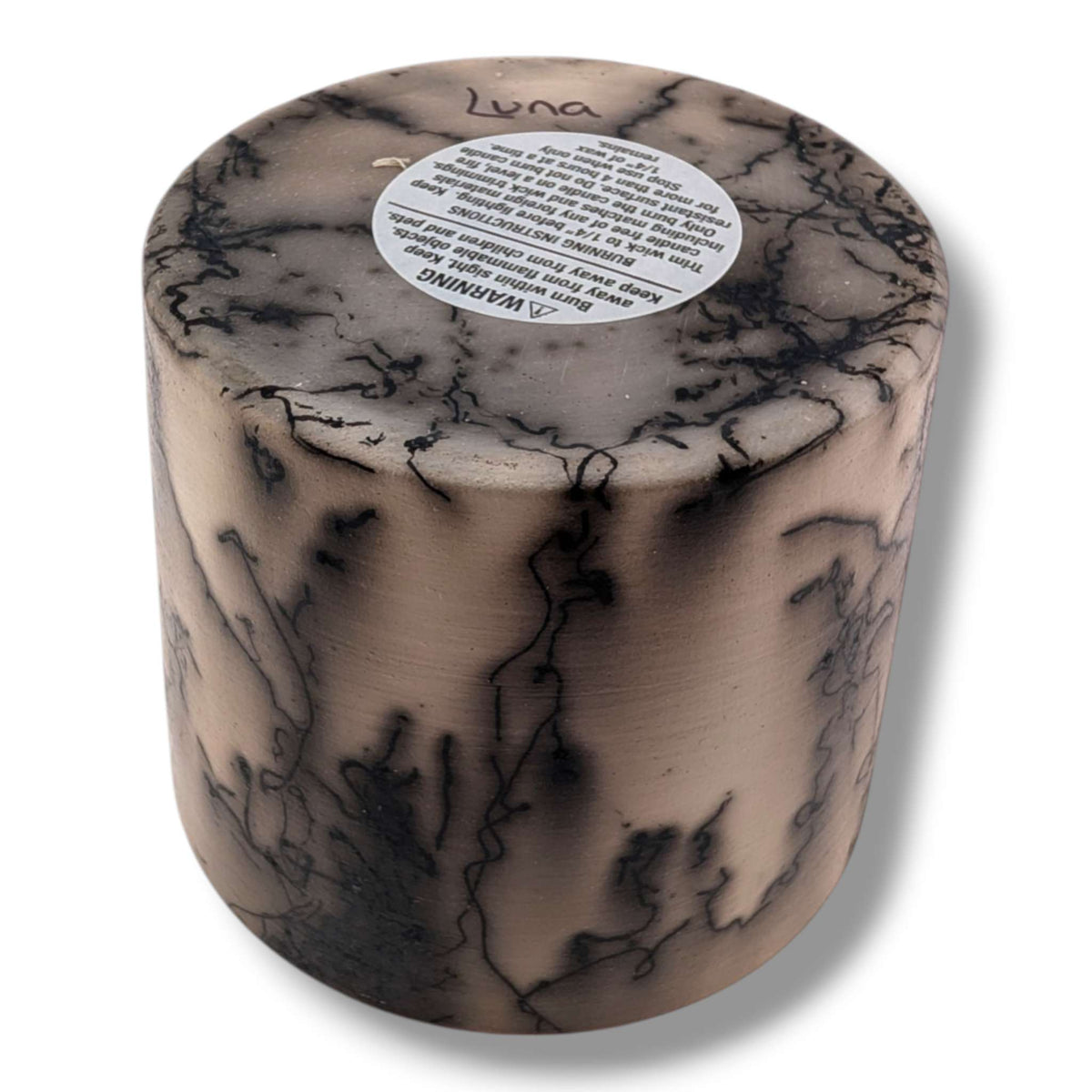 Horsehair Teal Pottery Candle, Handcrafted by Luna - SunWest Treasures
