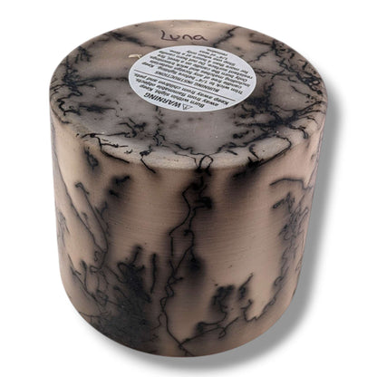 Horsehair Teal Pottery Candle, Handcrafted by Luna - SunWest Treasures