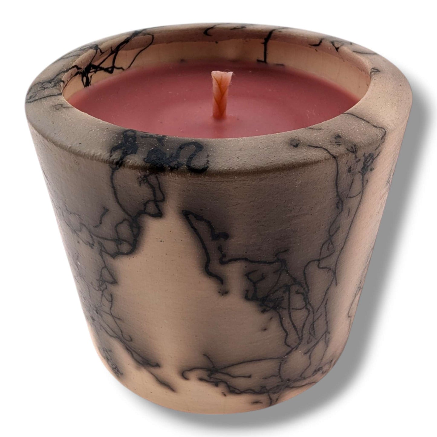 Horsehair Red Pottery Candle, Handcrafted by Luna - SunWest Treasures