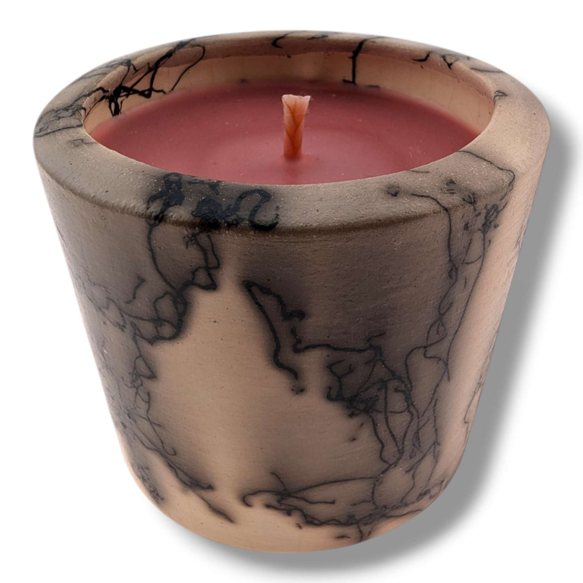 Horsehair Red Pottery Candle, Handcrafted by Luna - SunWest Treasures