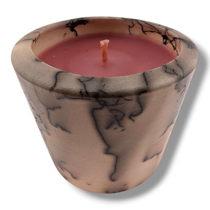 Horsehair Red Pottery Candle, Handcrafted by Luna - SunWest Treasures