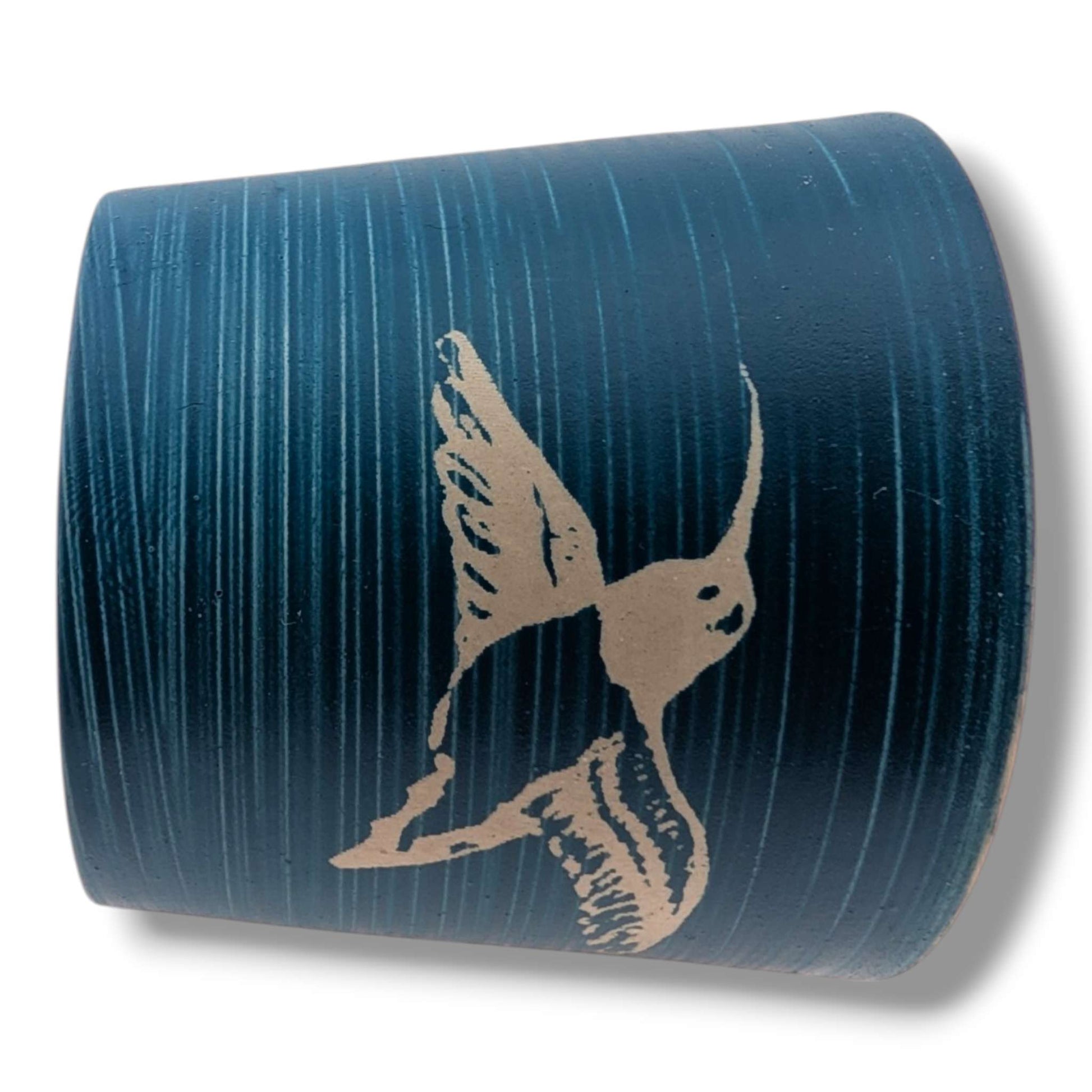 Blue Hummingbird Pottery Candle, Handcrafted by Luna - SunWest Treasures