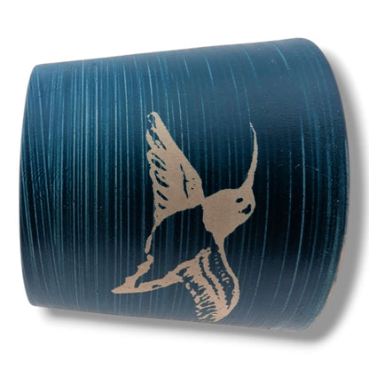 Blue Hummingbird Pottery Candle, Handcrafted by Luna - SunWest Treasures