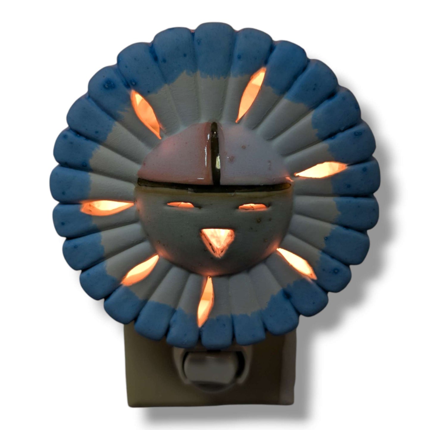 Sunface Pottery Nightlight, Handcrafted by Luna - SunWest Treasures