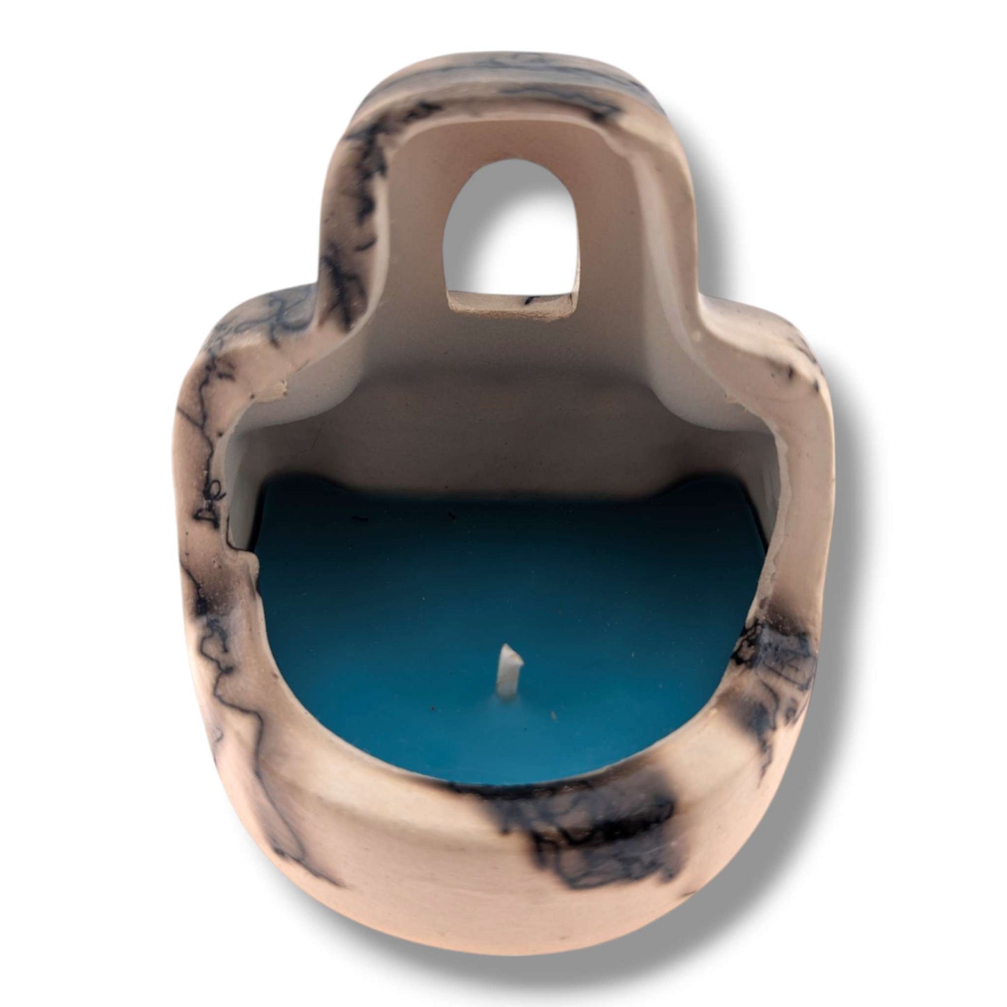 Horsehair Pueblo Church Pottery Candle, Handcrafted by Luna