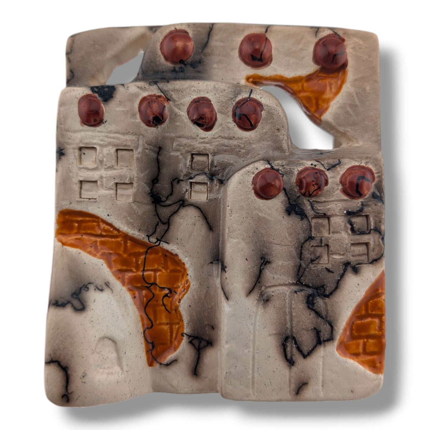 Horsehair Pueblo House Pottery Candle, Handcrafted by Luna