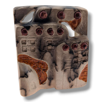 Horsehair Pueblo House Pottery Candle, Handcrafted by Luna