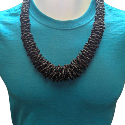 Handcrafted Indonesian Multi Strand Seed Bead Necklace