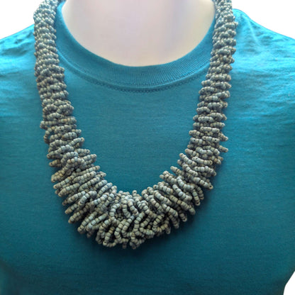 Handcrafted Indonesian Multi Strand Seed Bead Necklace