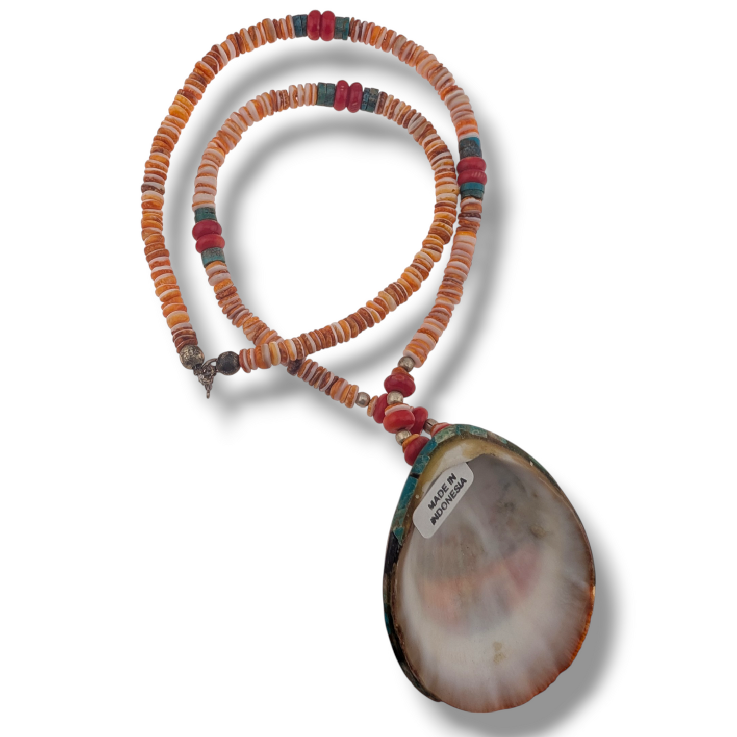 Handcrafted Shell Mosaic Inlay Butterfly Necklace