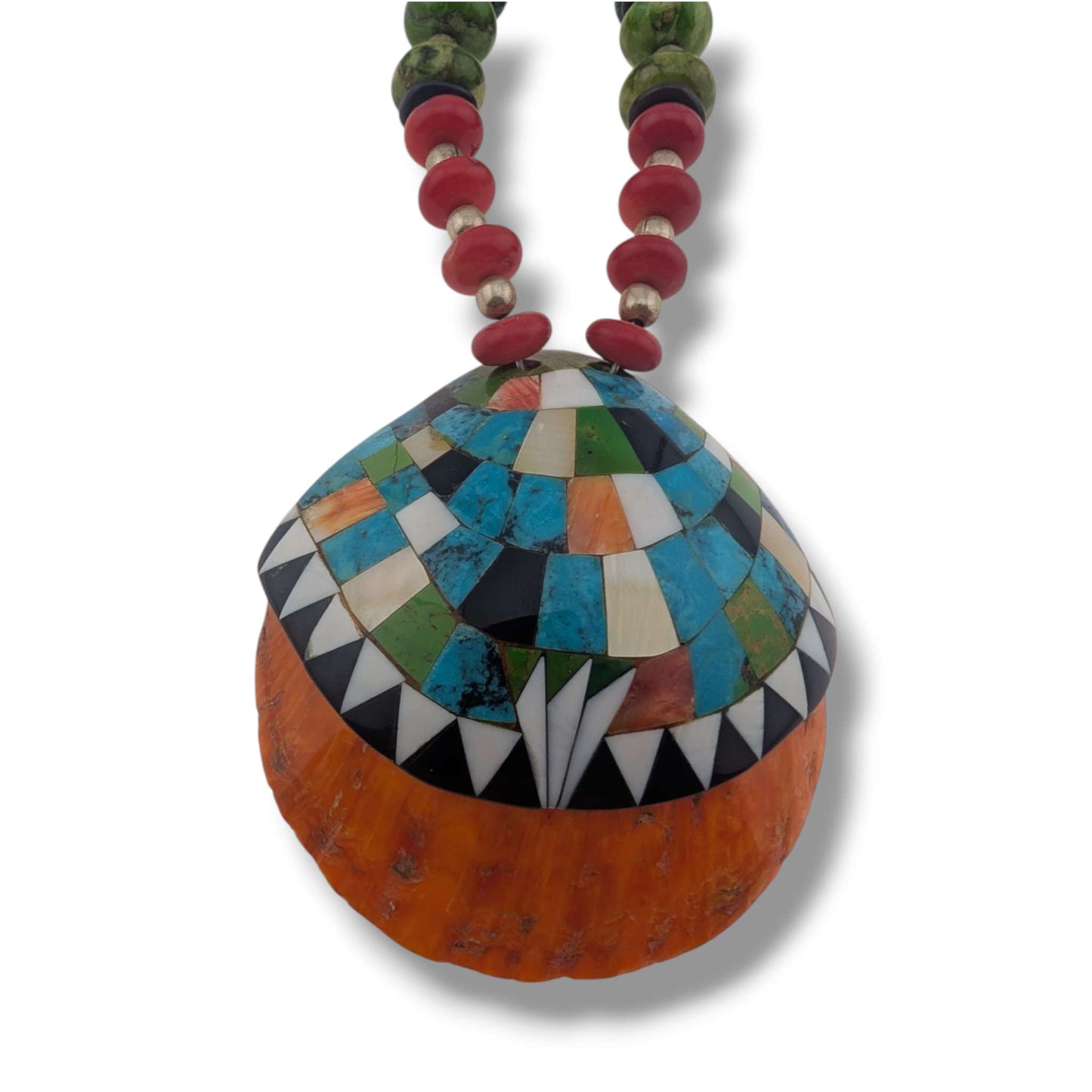 Handcrafted Indonesian Shell Mosaic Inlay Necklaces