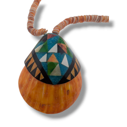 Handcrafted Indonesian Shell Mosaic Inlay Necklaces