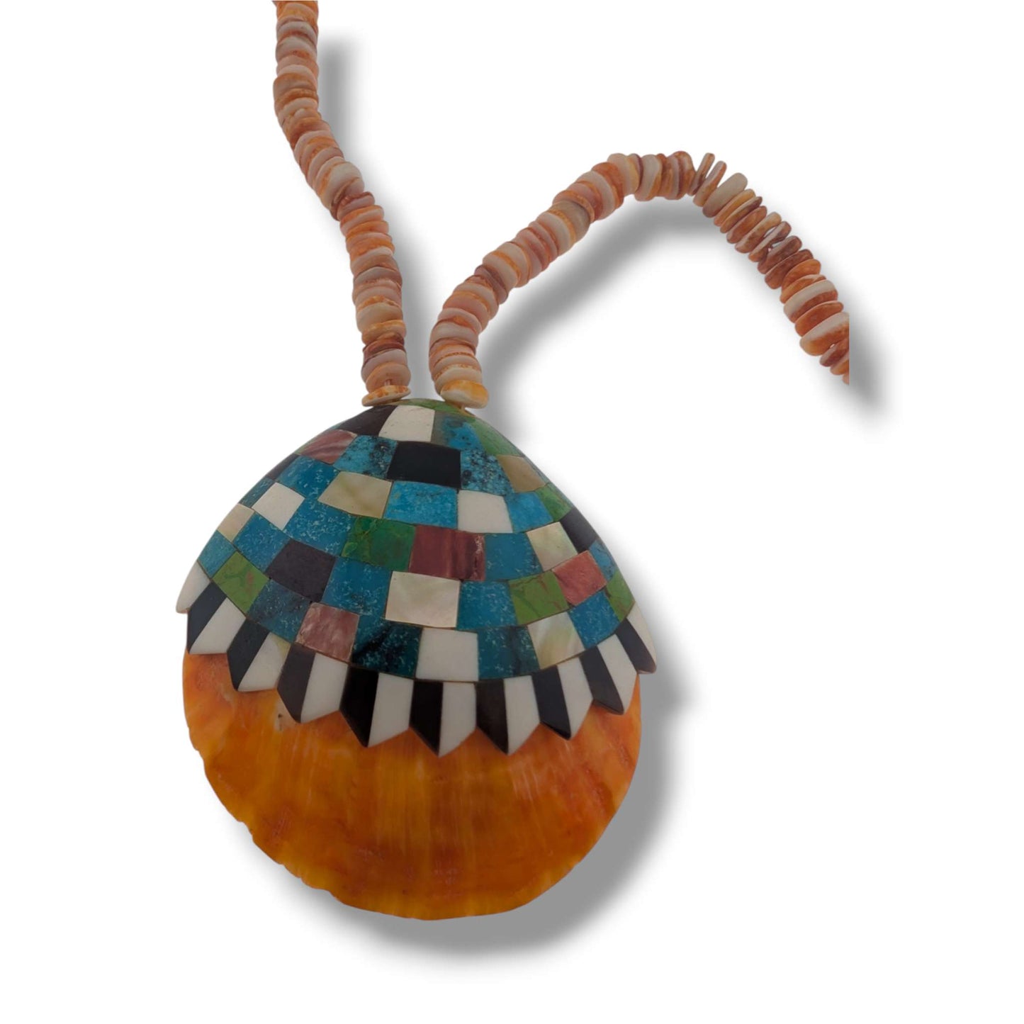 Handcrafted Indonesian Shell Mosaic Inlay Necklaces