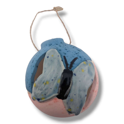 Pottery Butterfly Ornament, Handcrafted by Luna