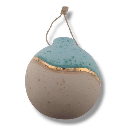 Pottery Pueblo Village Ornament, Handcrafted by Luna
