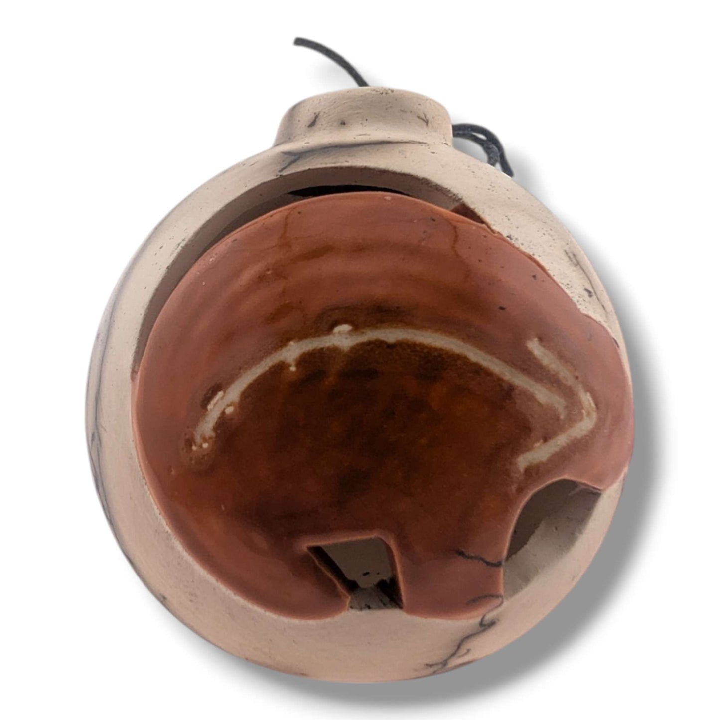 Horse Hair Pottery Bear Ornament, Handcrafted by Luna
