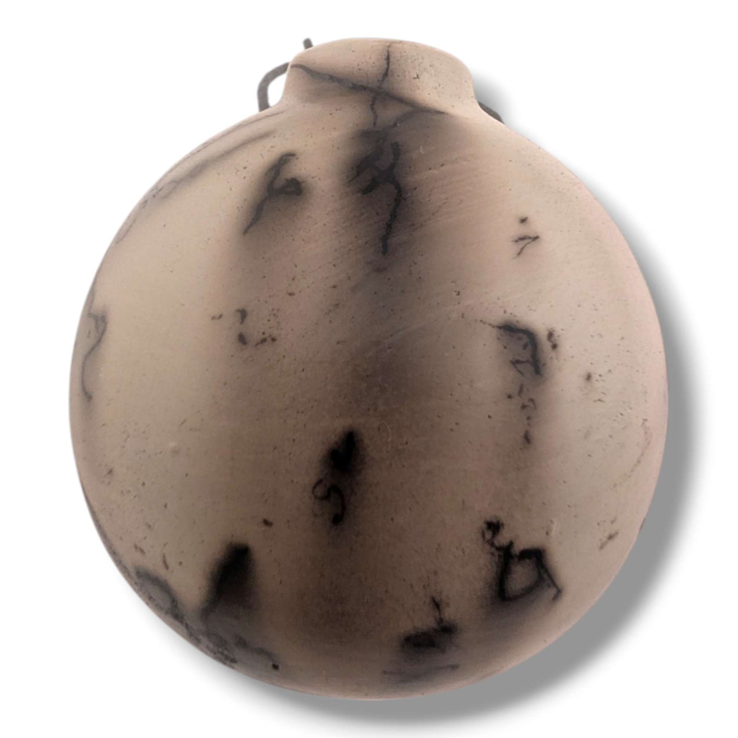 Horse Hair Pottery Bear Ornament, Handcrafted by Luna