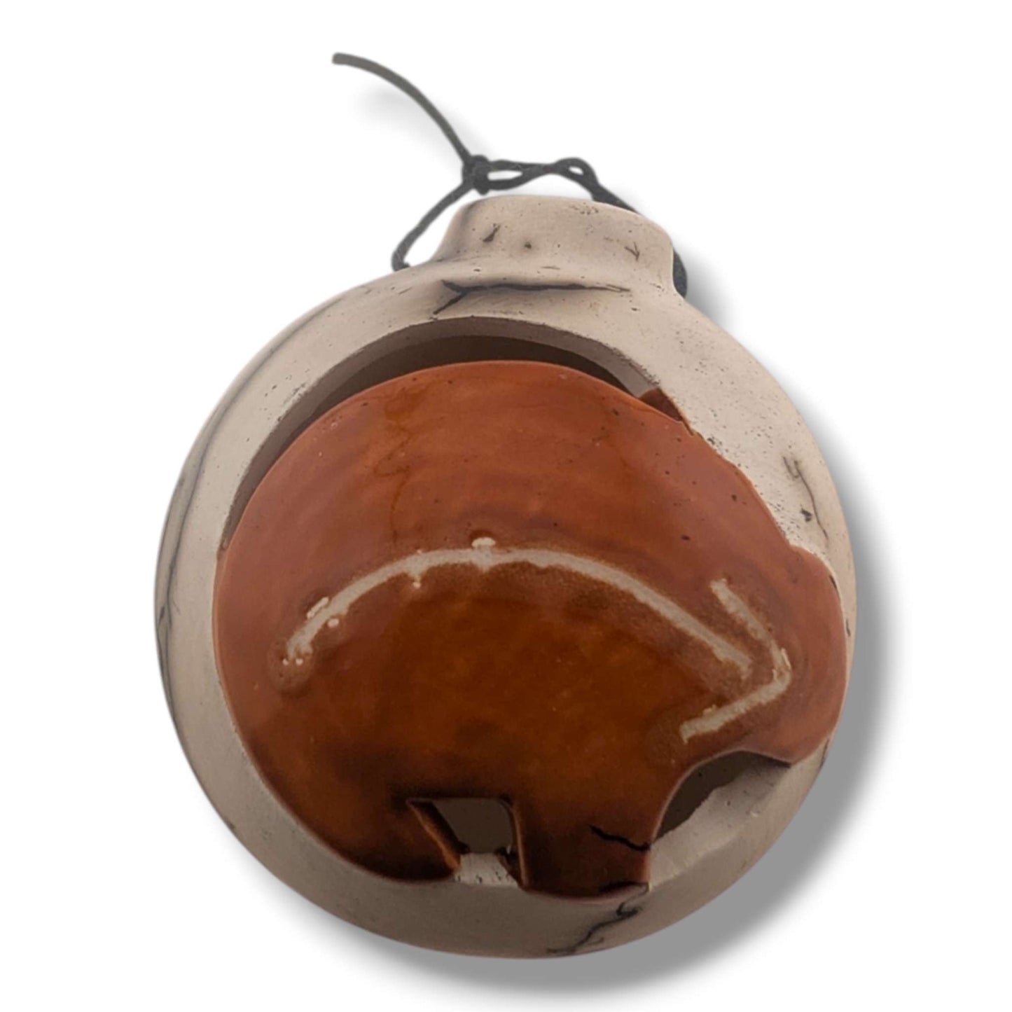 Horse Hair Pottery Bear Ornament, Handcrafted by Luna