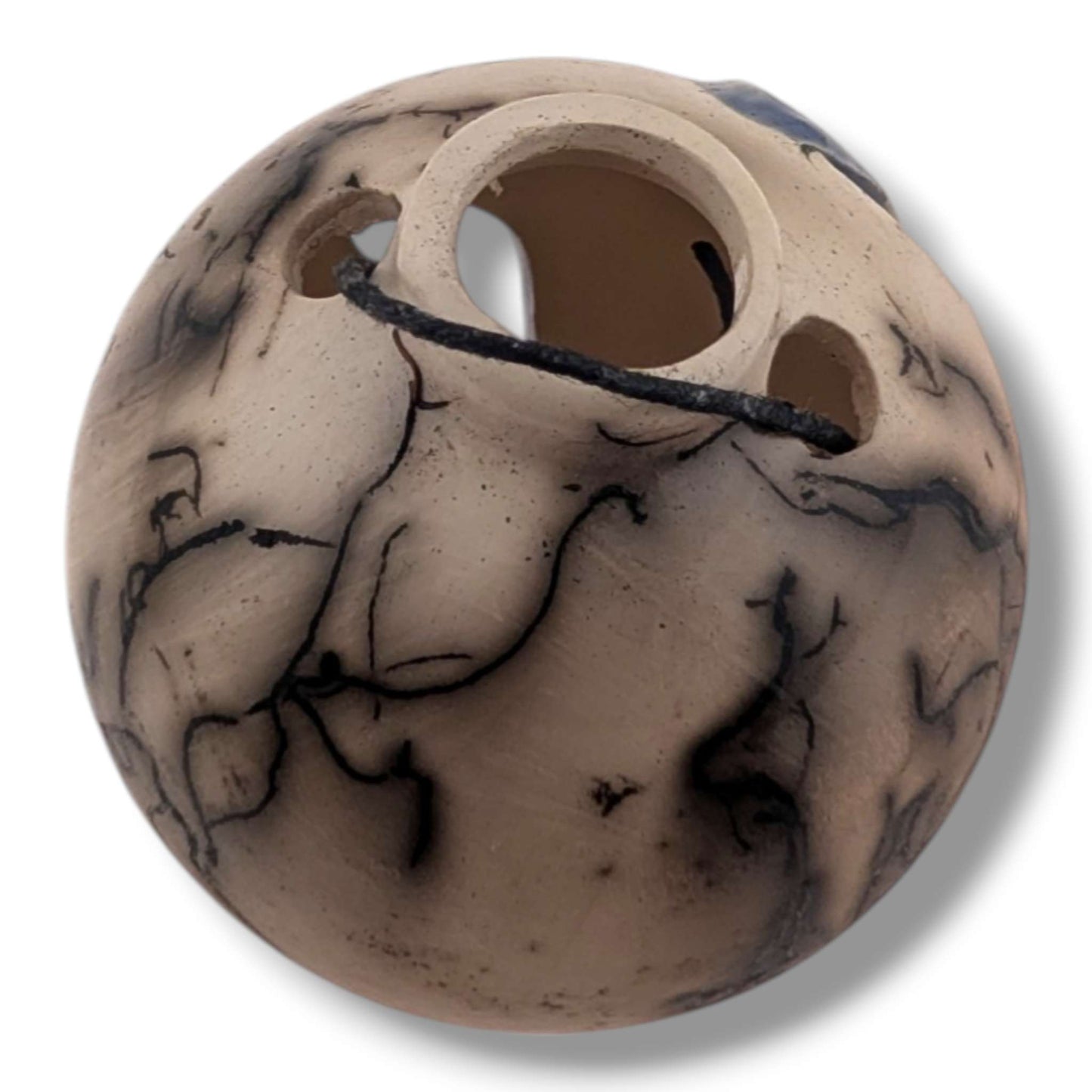 Horse Hair Pottery Descending Butterfly Ornament, Handcrafted by Luna