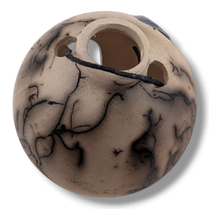 Horse Hair Pottery Descending Butterfly Ornament, Handcrafted by Luna