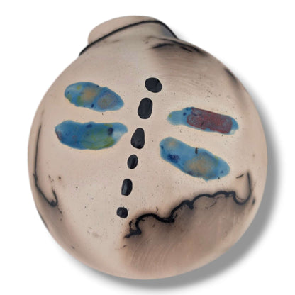 Horse Hair Pottery Minimalist Dragonfly Ornament, Handcrafted by Luna
