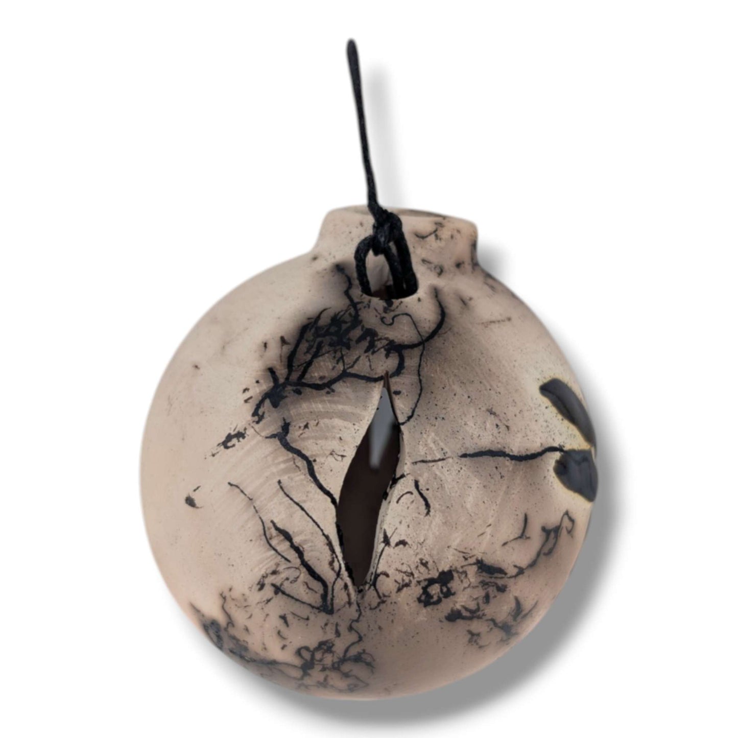 Horse Hair Pottery Minimalist Cutout Dragonfly Ornament, Handcrafted by Luna
