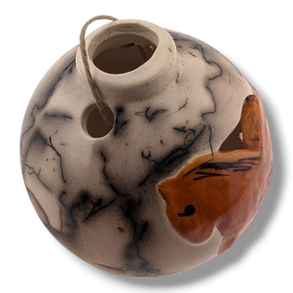 Horse Hair Pottery Galloping Horse Ornament, Handcrafted by Luna