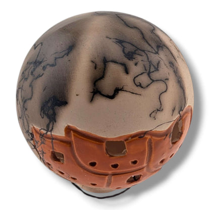 Horse Hair Pottery Pueblo Village Ornament, Handcrafted by Luna
