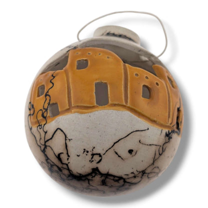 Horse Hair Pottery High Desert Pueblo Ornament, Handcrafted by Luna