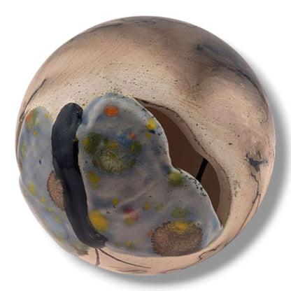 Horse Hair Pottery Sky Butterfly Ornament, Handcrafted by Luna