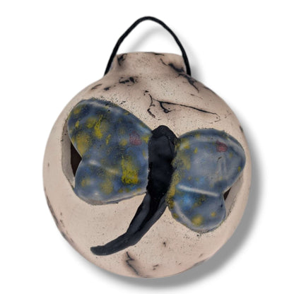 Horse Hair Pottery Midnight Wing Butterfly Ornament, Handcrafted by Luna