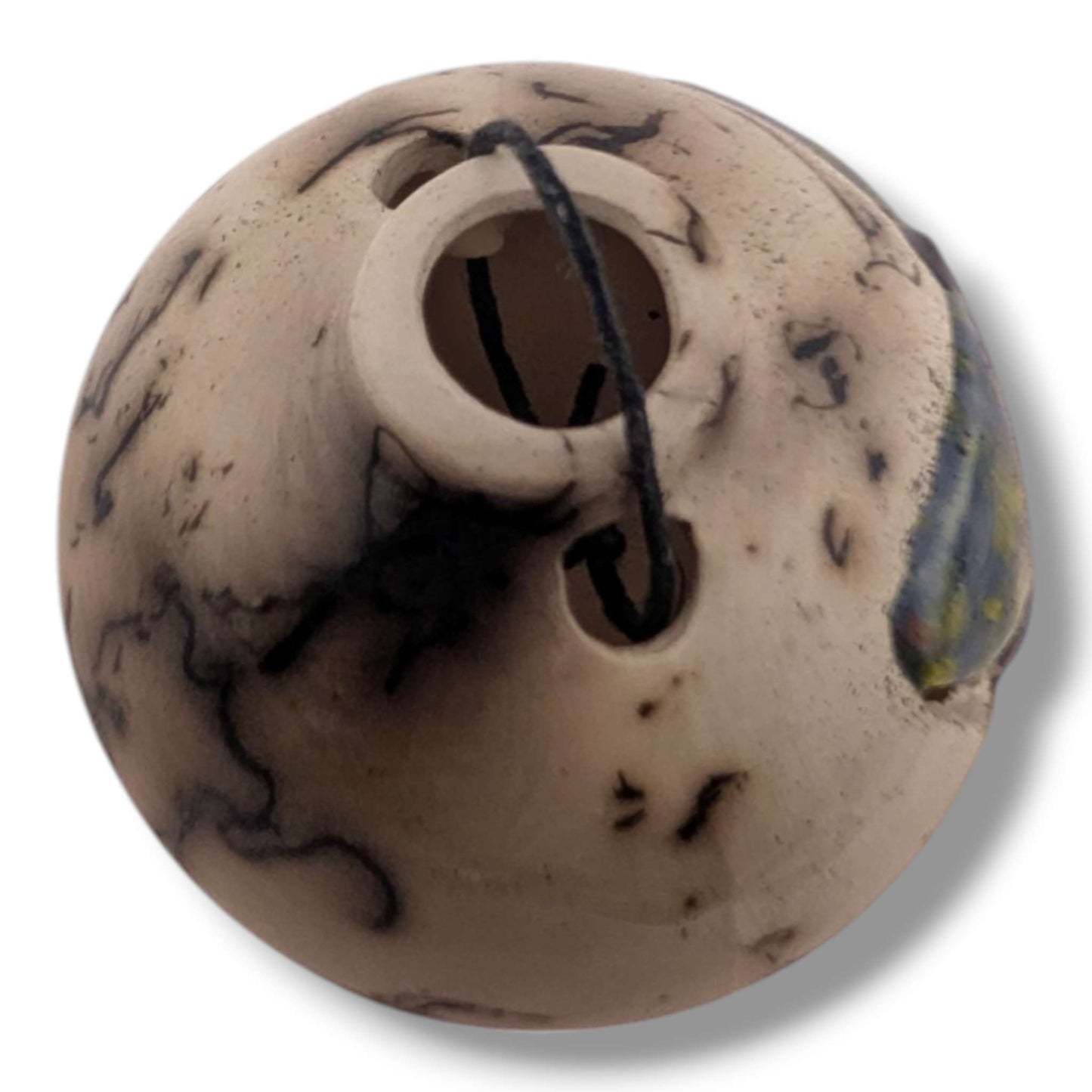 Horse Hair Pottery Midnight Wing Butterfly Ornament, Handcrafted by Luna
