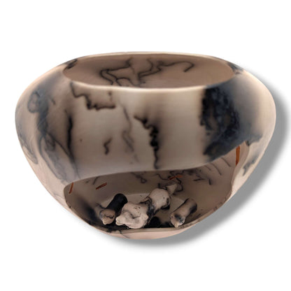 Horsehair Pottery Wolf Family Grotto Sculpture