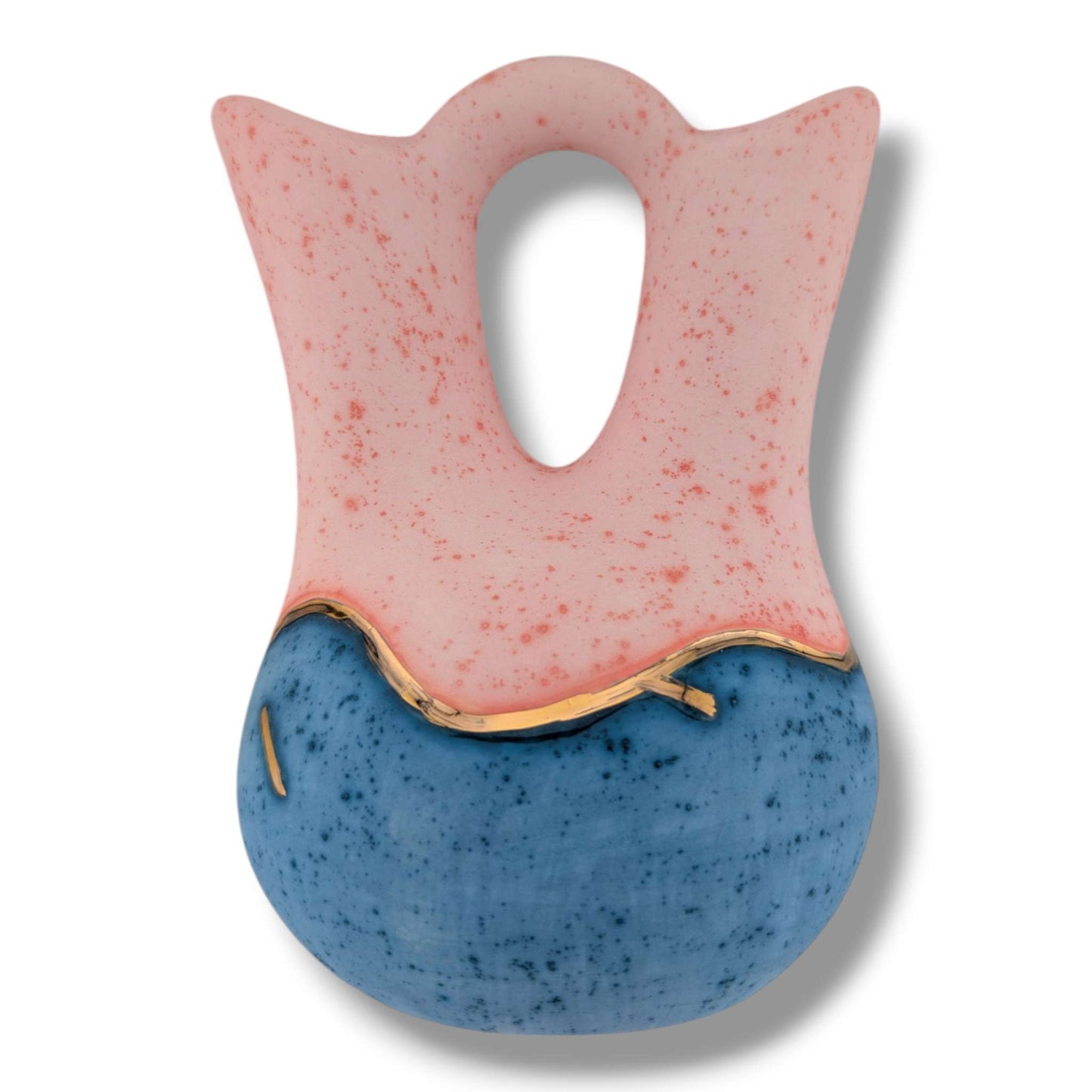 Luna Gold-Filled Nativity Wedding Vase, Rose and Blue