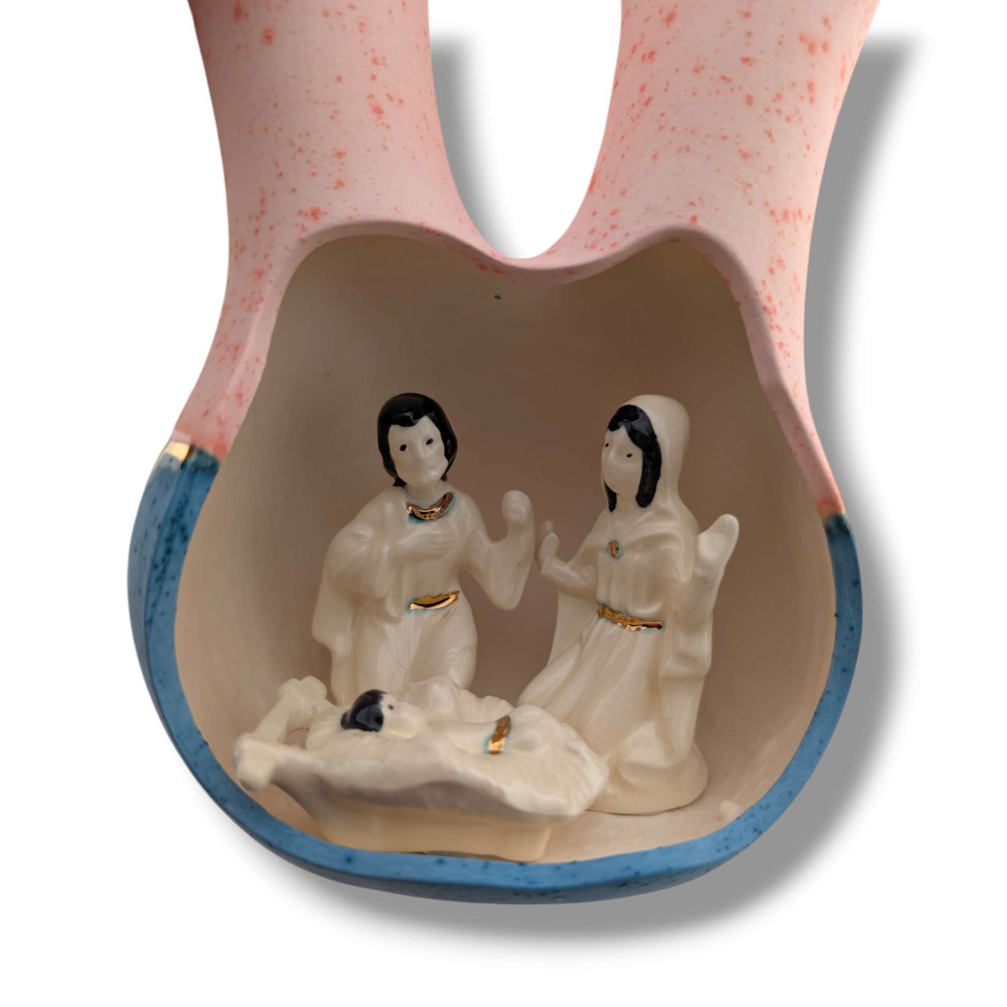 Luna Gold-Filled Nativity Wedding Vase, Rose and Blue