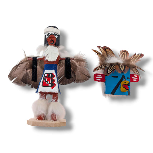 6 Inch Eagle Kachina Doll with Detachable Mask