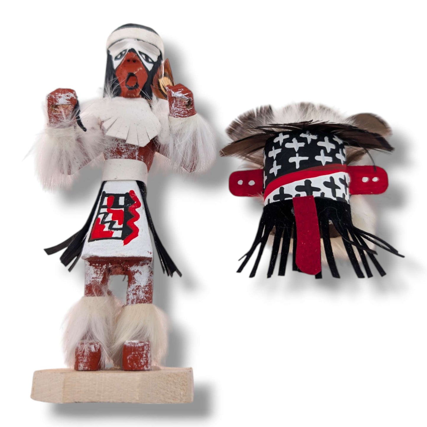 6 Inch Warrior Kachina Doll with Detachable Mask