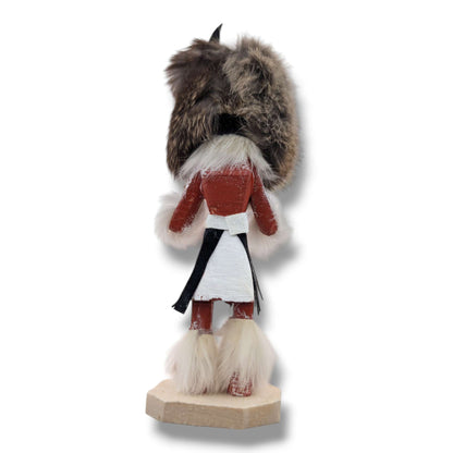 6 Inch Wolf Kachina Doll with Detachable Mask