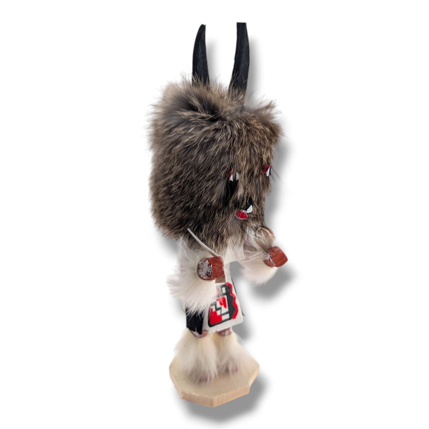 6 Inch Wolf Kachina Doll with Detachable Mask
