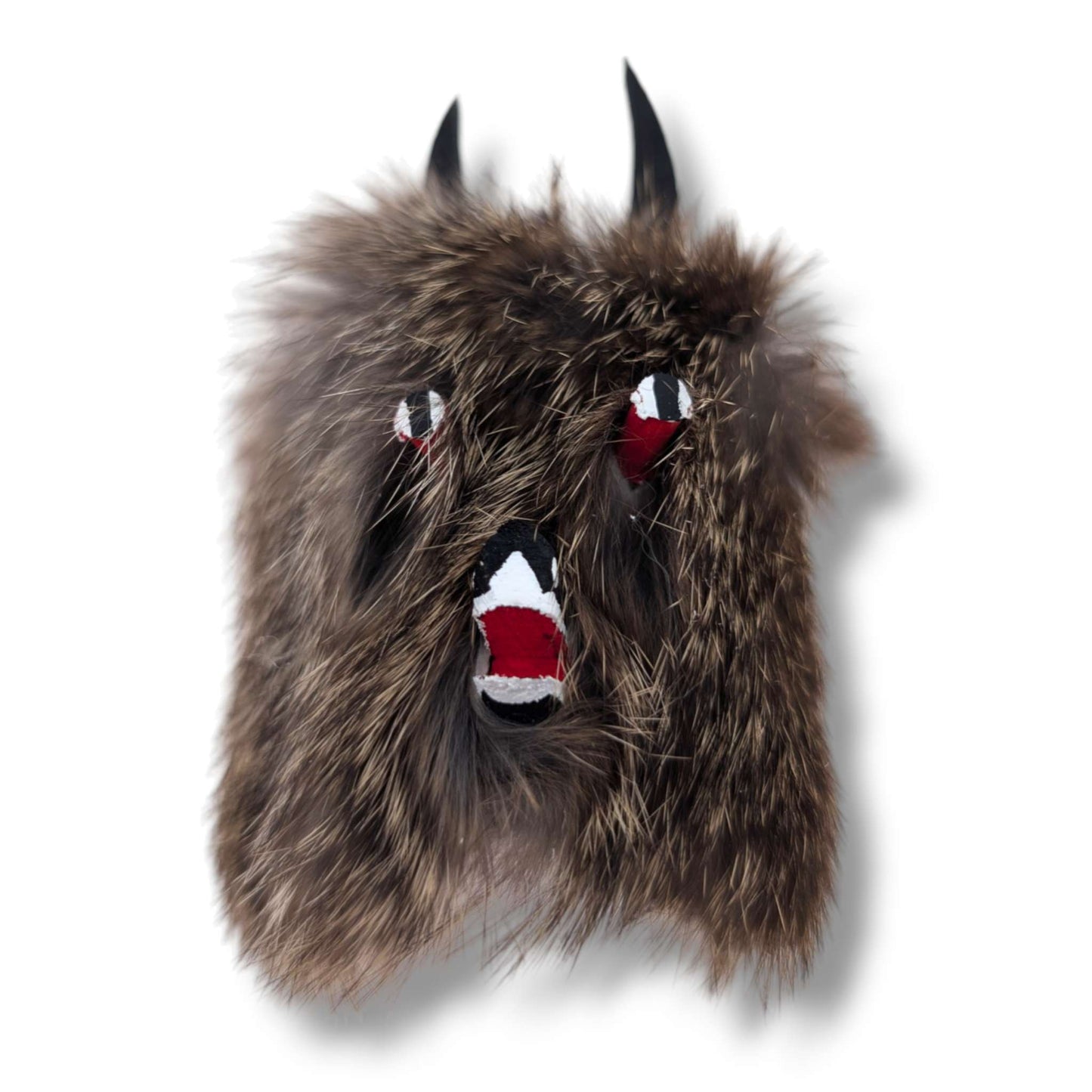 6 Inch Wolf Kachina Doll with Detachable Mask