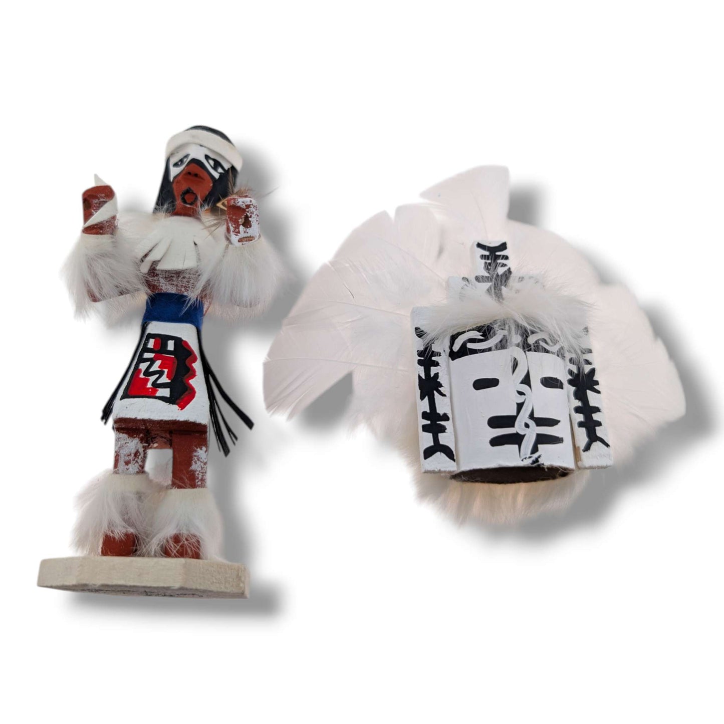 6 Inch White Cloud Kachina Doll with Detachable Mask